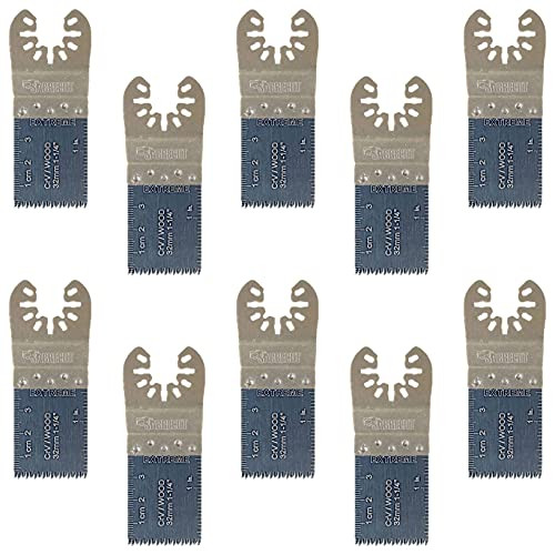 SabreCut 10 stuks 35mm Multitool Zaagbladen voor Grof Hout en Kunststof met Snelkoppeling