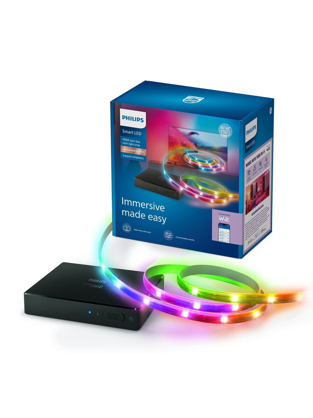 Philips Smart Lighting Sync Box 2.0 mit TV Lightstrip 55"-65"