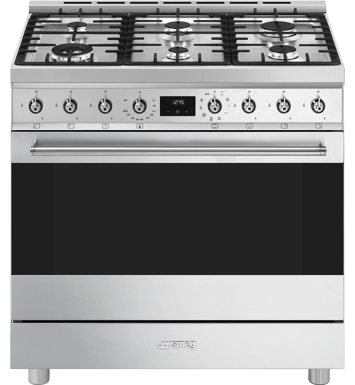 Smeg Symphony C9GMX2 vrijstaand fornuis in roestvrij staal