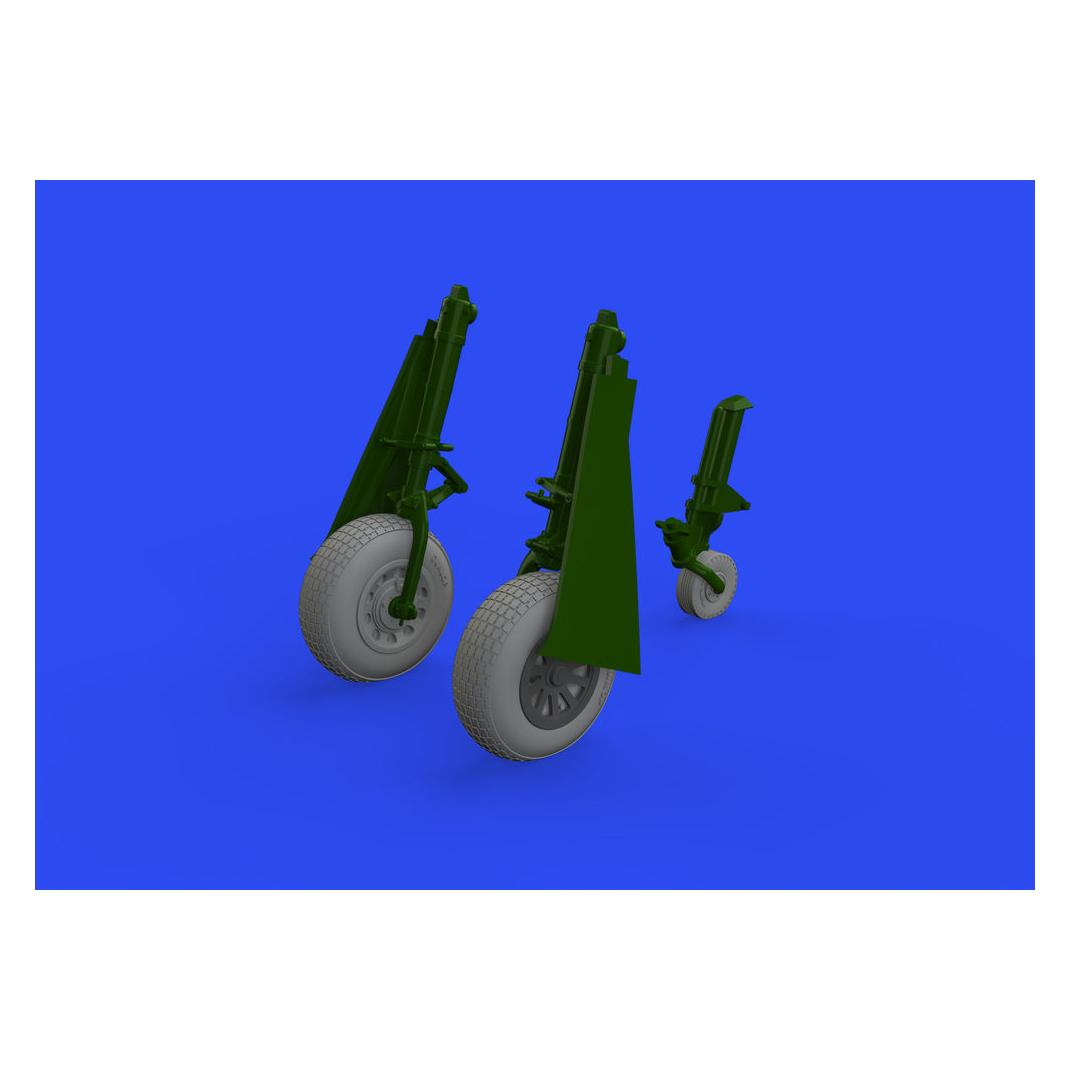 Eduard P-51D wheels block tread 2 1/48 for (648647)