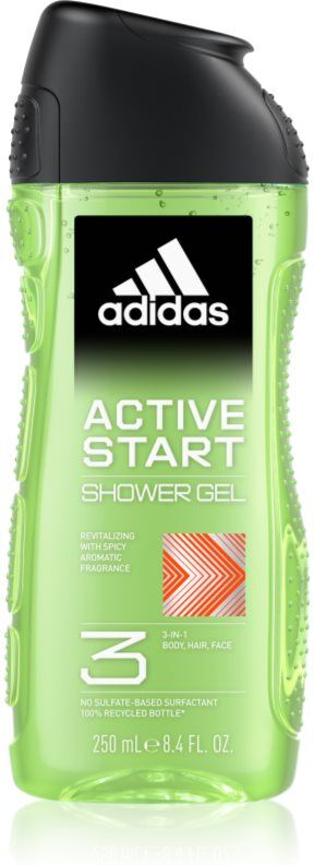 Adidas 3 Active Start Duschgel für Herren 250 ml