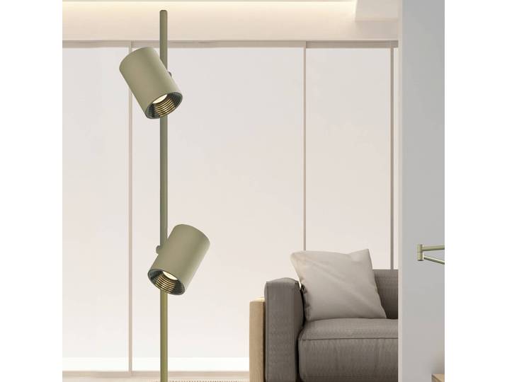 Viokef LED-Stehlampe Melina olivgrün Höhe 162 cm Metall dimmbar Melina,, grün, für Wohn- / Esszimmer, Aluminium, Modern, LED Stehlampe