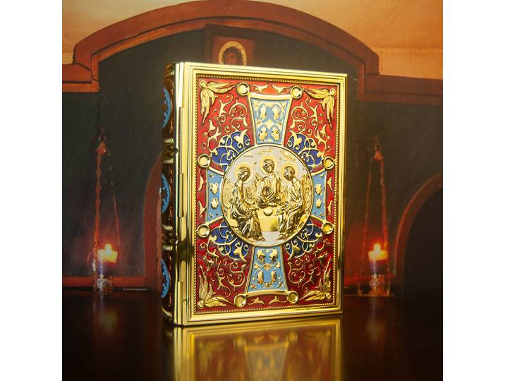 HTISOK – couverture de livre évangélique pour église, écriture santause orthodoxe orientale, haute qualité, faite à la main et plaquée or