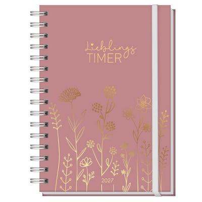 Lieblings-Timer 2026/2027 17 Monate [Fine Flowers Rosé] EM