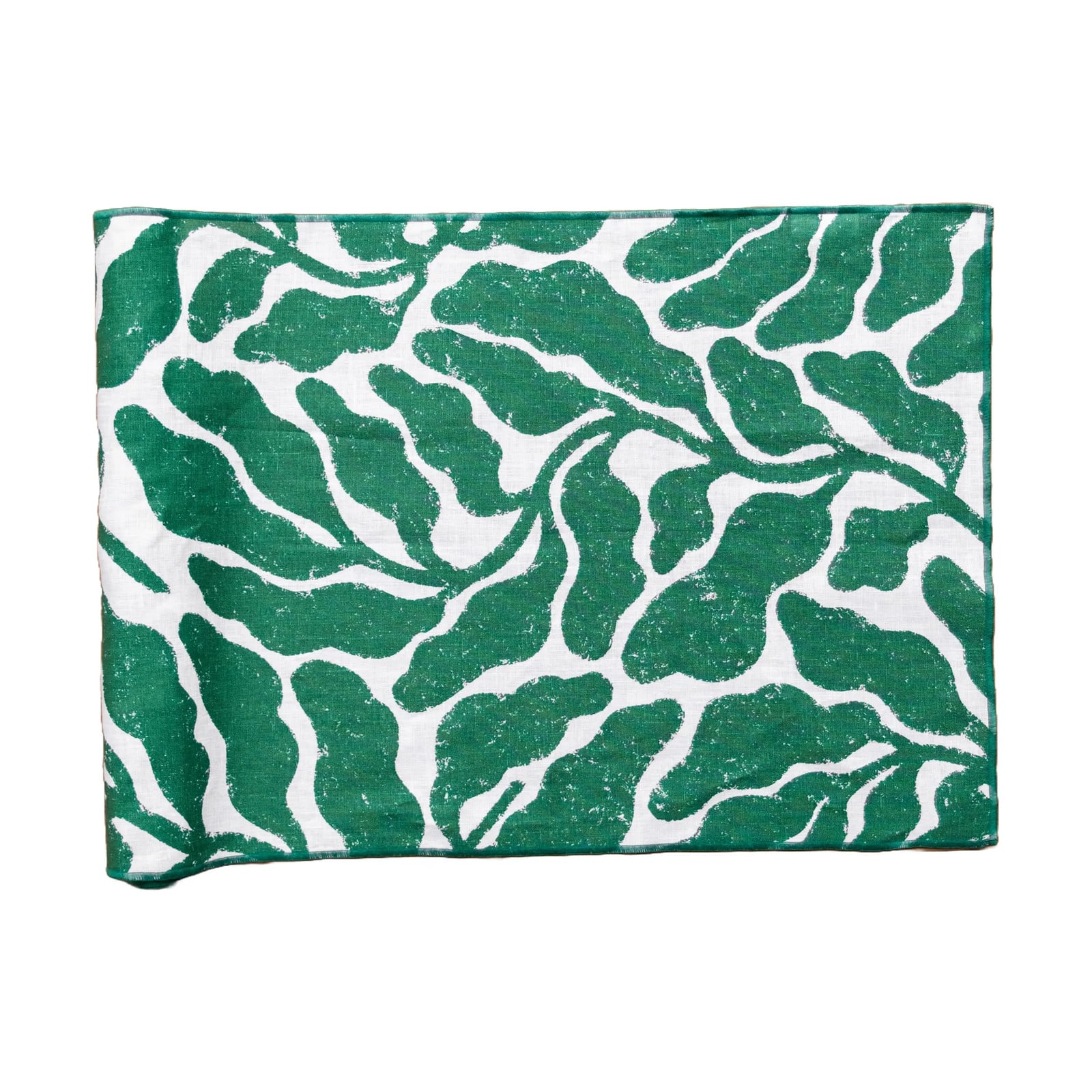 Fine Little Day Tafelloper Leaves Green, 45 x 180 cm