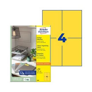 AVERY Zweckform Universal-Etiketten, 105 x 148 mm, gelb 400