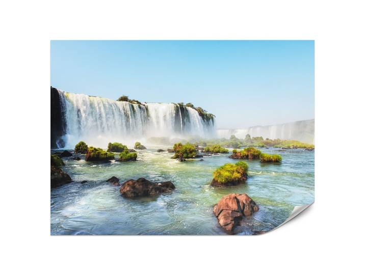 FOTOTAPETE für Schlafzimmer Wasserfall Felsen Natur Landschaft 200x140