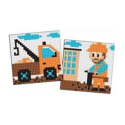 Ideyka Diamant-Mosaik-Aufkleber für Kinder - Baumeister (59728765)