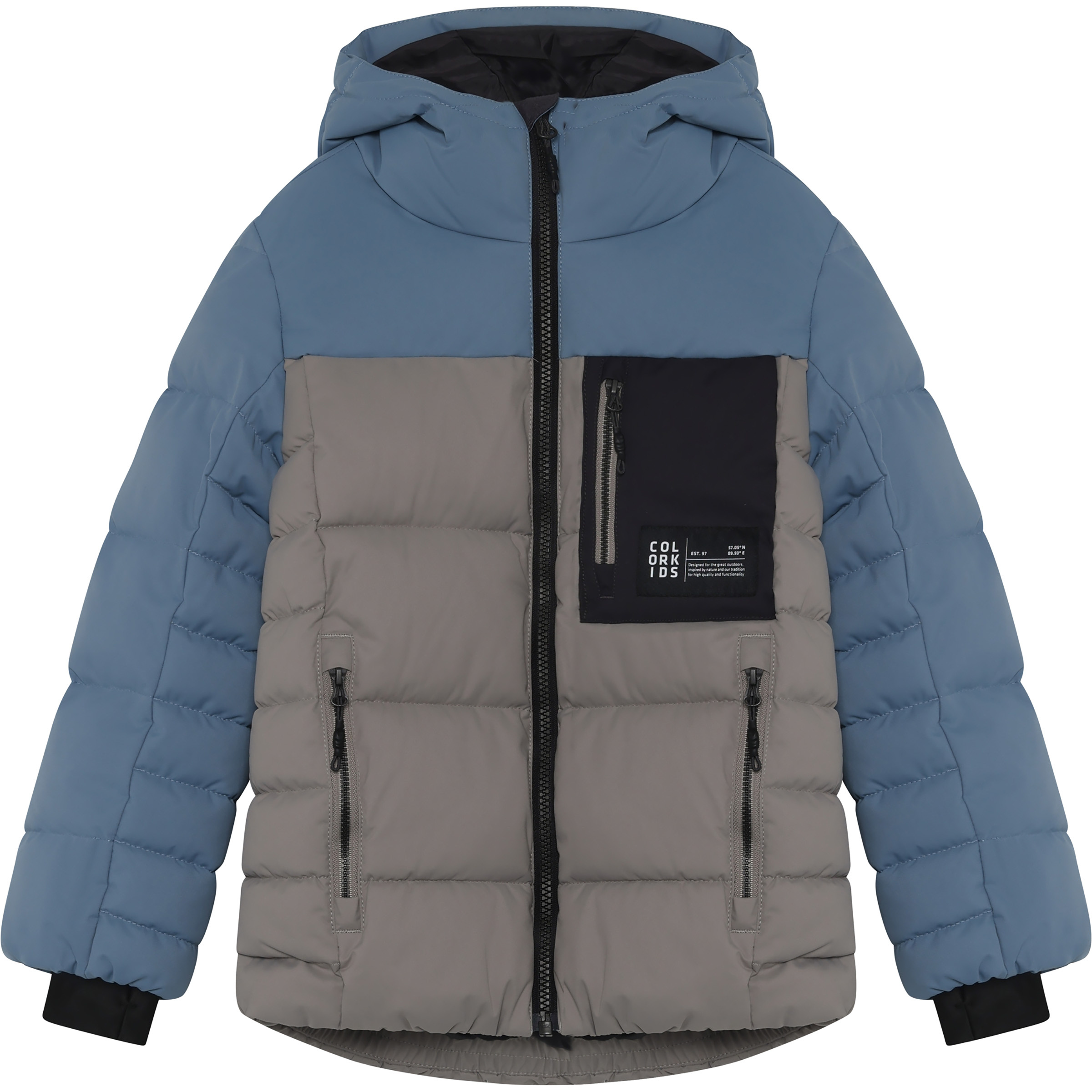 Color Kids Quilt Ski Puffer Kinder Isolationsjacke beige Größe 134 Skifahren Wasserabweisend Wasserabweisend
