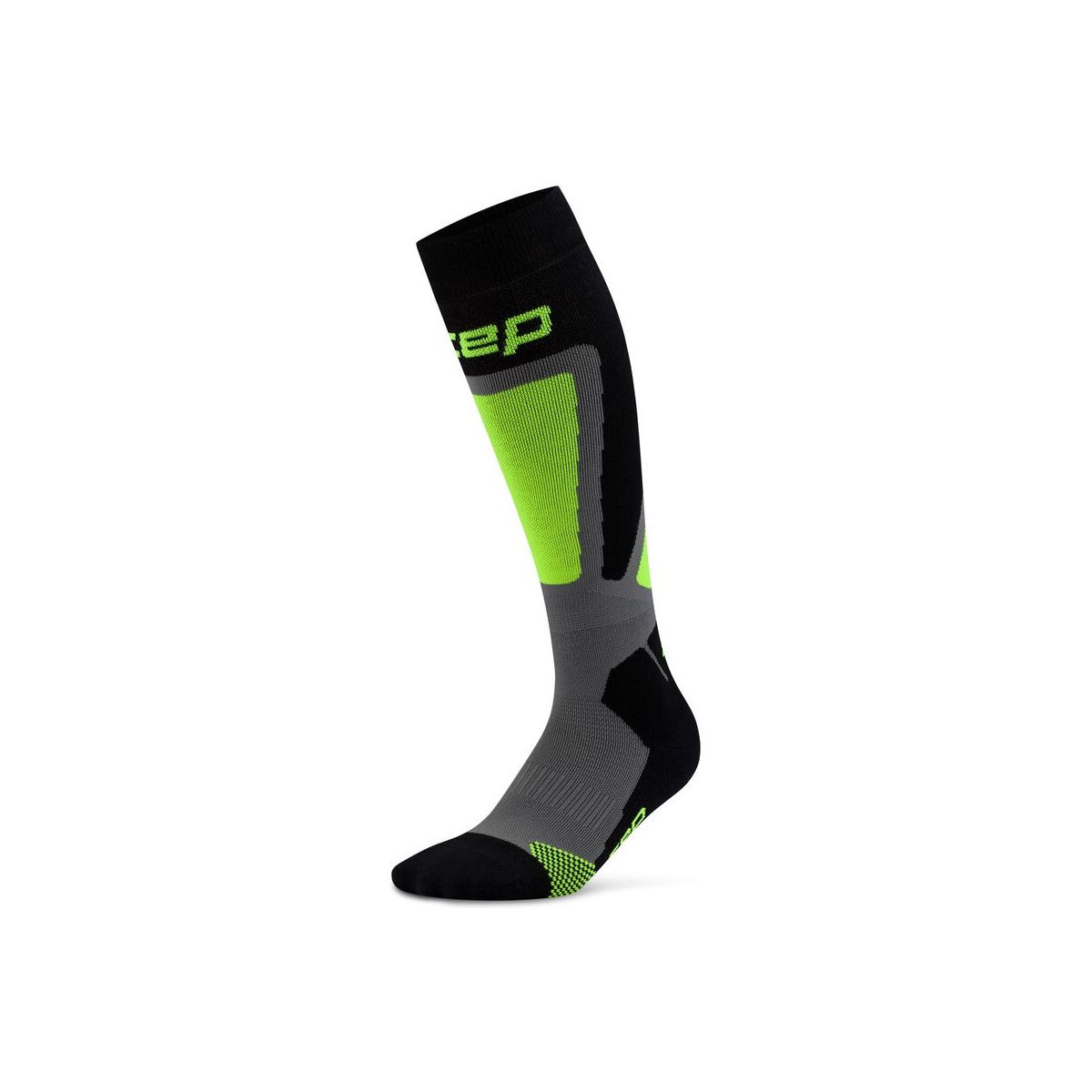 CEP Ski Thermo Socks, Tall, 4.0, Men black/lime (582) III WP80L82