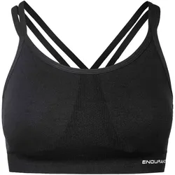 ENDURANCE Megan Seamless Melange Mid Support Sport-BH Damen 1001 - black S/M