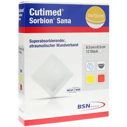 Cutimed Sorbion SANA Wundauflage 8,5x8,5 12 St