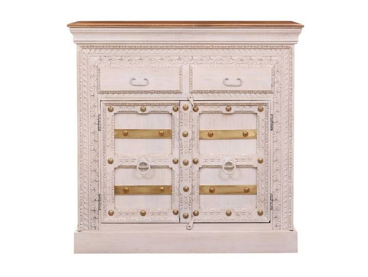 Marrakesch Orient & Mediterran Interior Kommode Sideboard Benicioni handgeschnitzt fertig montiert als Kommode 100 cm (1 St), Handarbeit