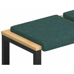 vidaXL Bankkissen 2 Stk. Stoff Dunkelgrün Tiefe 35 cm