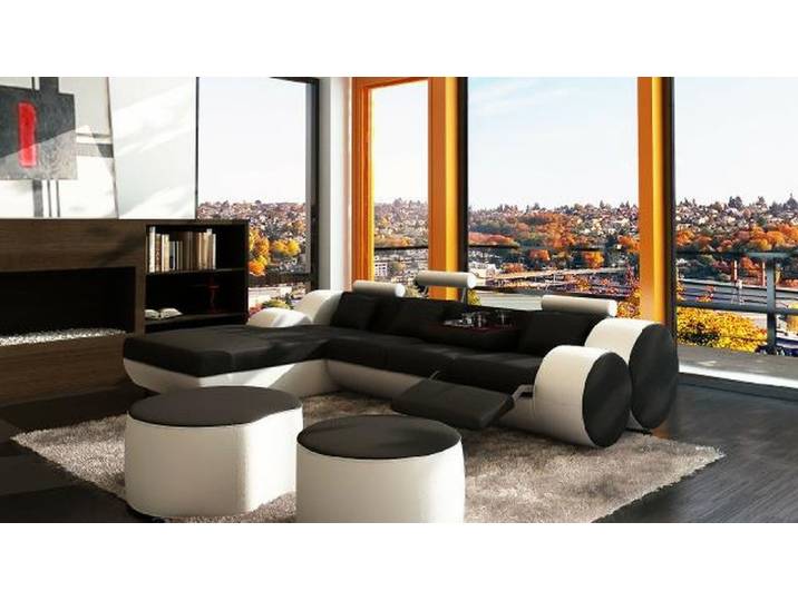 Xlmoebel Ecksofa Designer Ledersofa in elegantem Design für stilvolles Wohnen, Ecksofa, Hergestellt in Europa