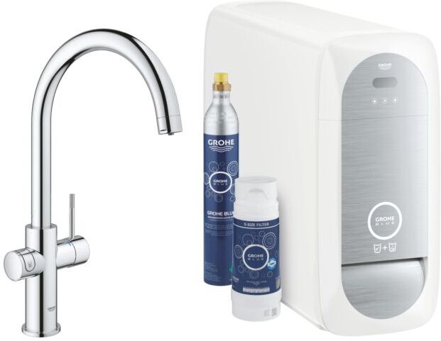 Grohe Blue Home Küchenarmatur 31455001 chrom, C-Auslauf, Starter Kit