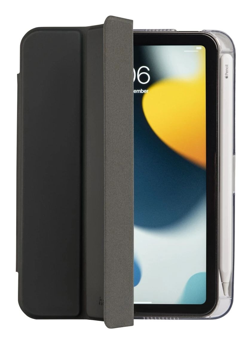 Hama 222021 Fold Clear Folio aus Kunststoff für Apple iPad mini 7.Gen bis 21,1 cm (8.3") Schmutzabweisend, Staubresistent, Kratzresistent (Schwarz) 00222021