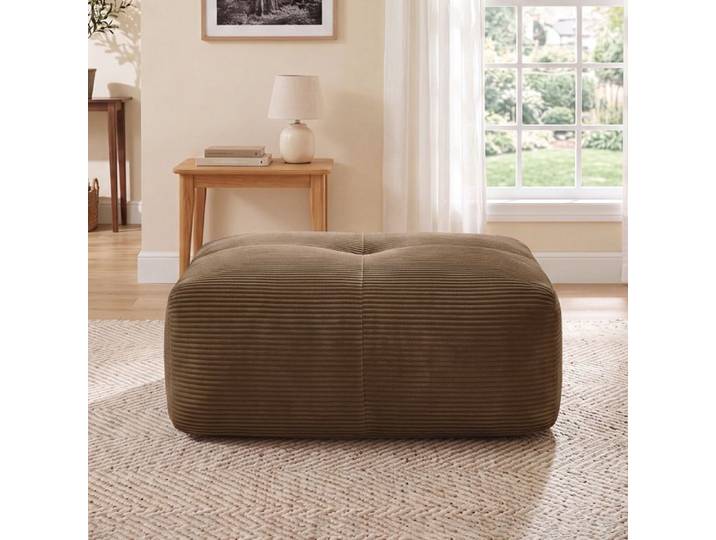 Canapé modulable - Hamlet - Velours côtelé marron - Assise HR 32D ferme - Design ergonomique d'angle
