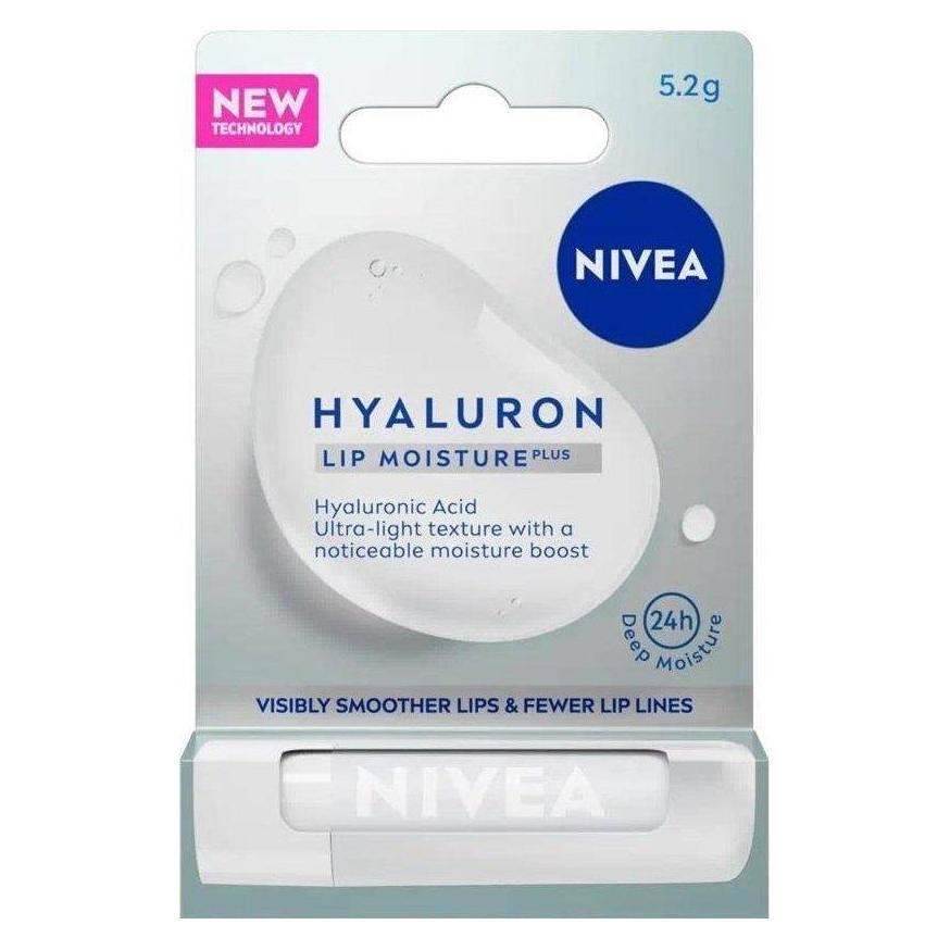 Nivea Hyaluron Lip Moisture Plus Transparent Moisturizing Lip Balm 5.2G (Lippenbalsam) (4005900996602)