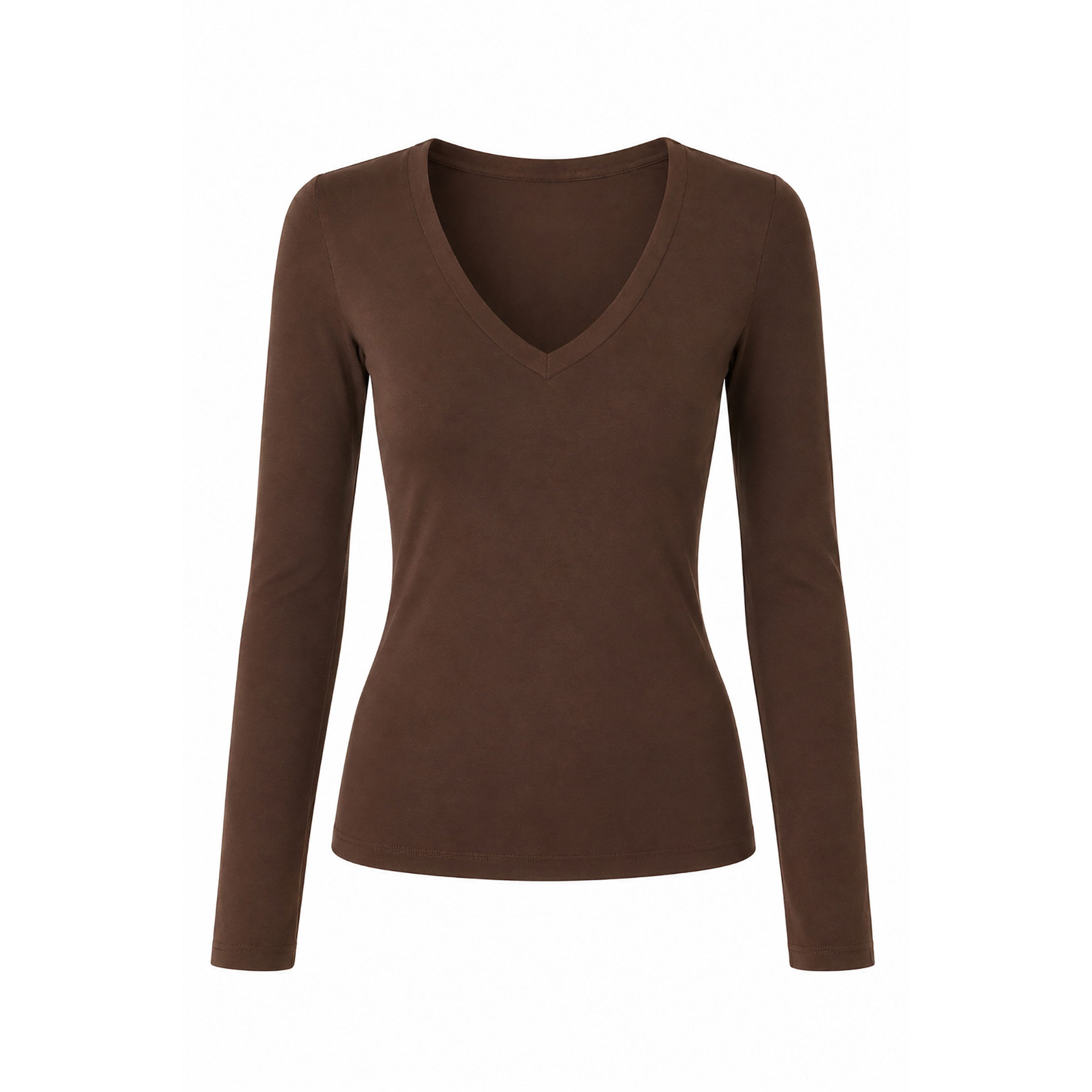 Mandala Turtle Neck Damen Longsleeves braun Größe S Yoga Hautfreundlich