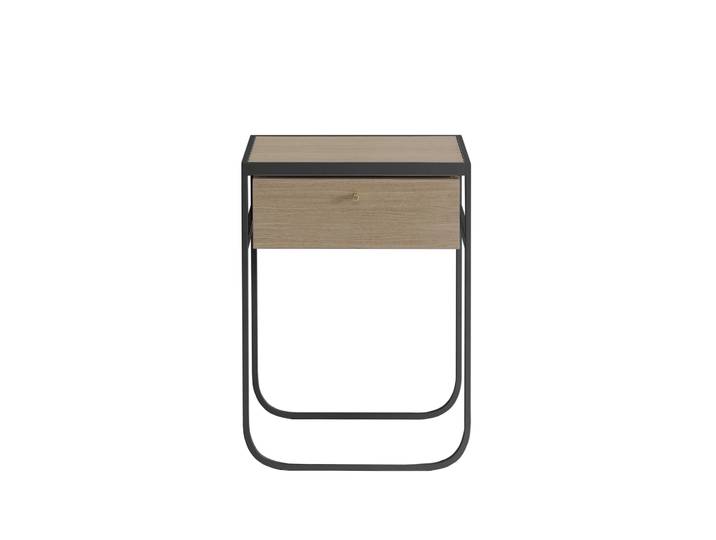 Asplund Nati Tati Drawer Nachttisch Char grey, weiß lasierte Eiche