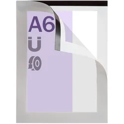 Magnetrahmen A6, selbstklebend silber, Hart-PVC