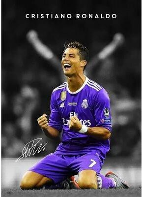 Uplift Treasures Modern Soccer Player Canvas Wall Art Poster 8 20x30cm Unframed