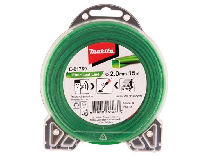Fil nylon MAKITA hélicoïdal pour débroussailleuse à batterie 15 m - E-01769