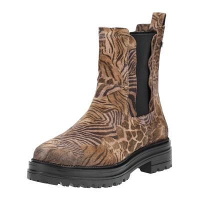 Stiefelette LAZAMANI "Lazamani Stiefelette Leder", Damen, Gr. 39, Leder, braun (fango), Schuhe Stiefelette