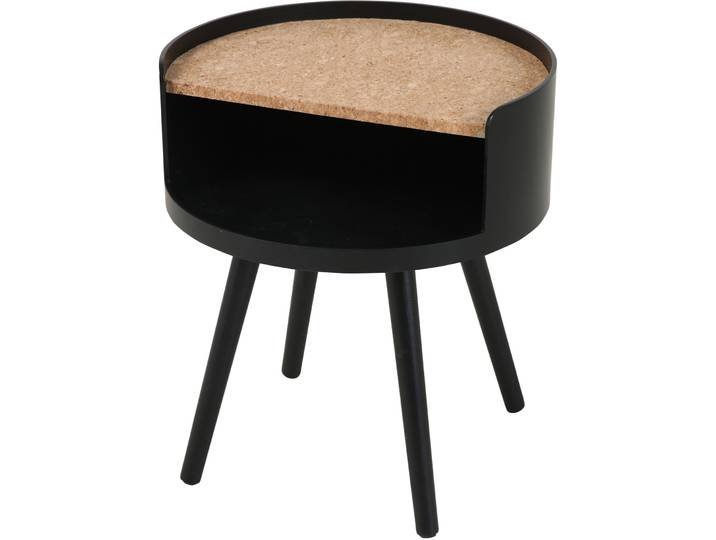Beistelltisch Ruggero natur/schwarz MDF B 40 H 46 cm - Beistelltisch