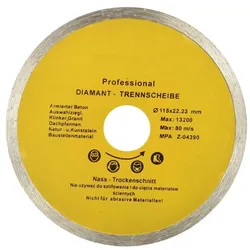 TRIZERATOP Diamanttrennscheibe 115x22,2 mm Klinker, Marmor, Fliesen, Granit, Beton