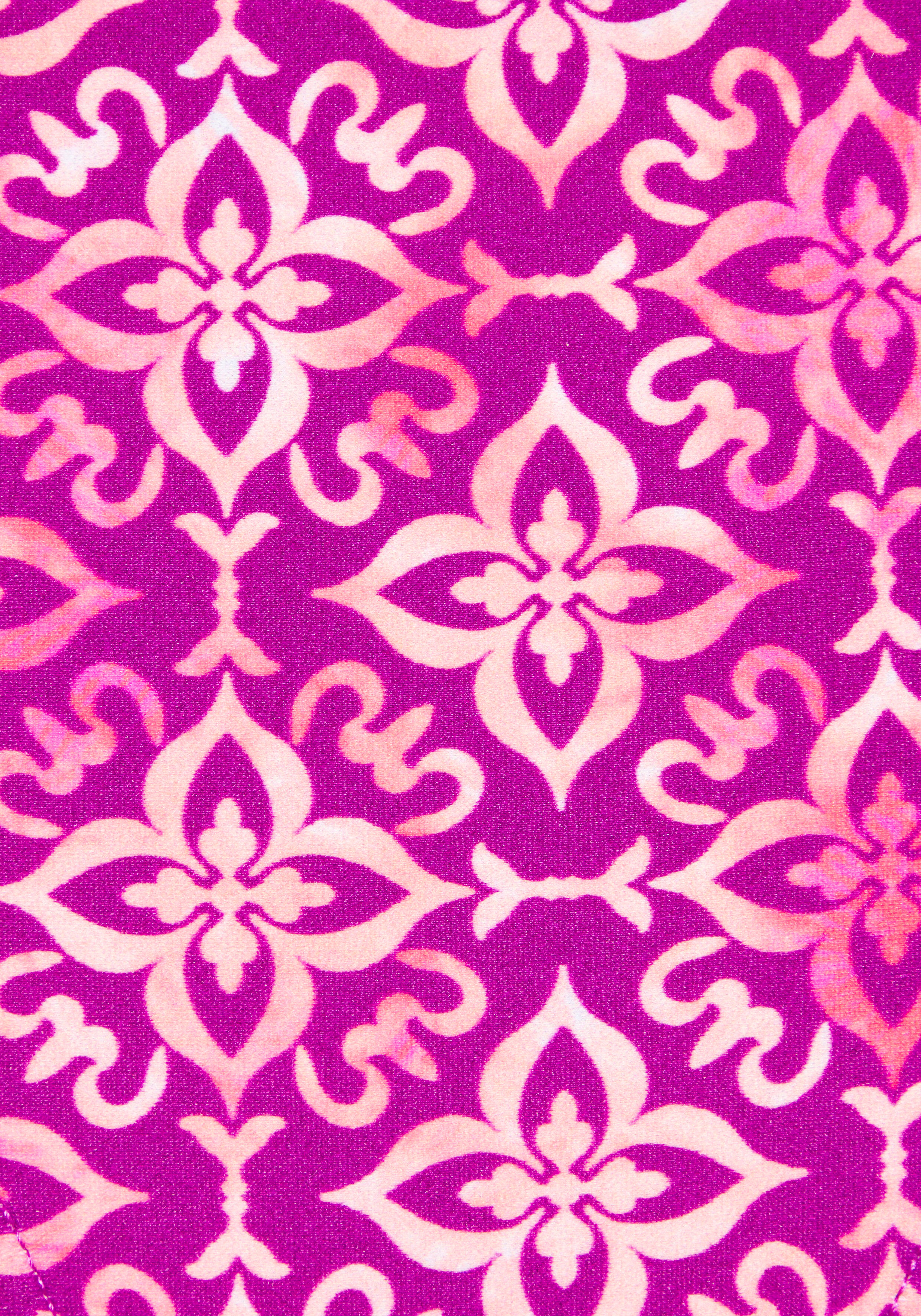 Bikini-Hose VIVANCE "Cheerio", Damen, Gr. 38, N-Gr, pink (beere bedruckt), Recycling-Polyamid, bedruckt, Badehosen Bikini-Hose, mit stylischem Allover-Print