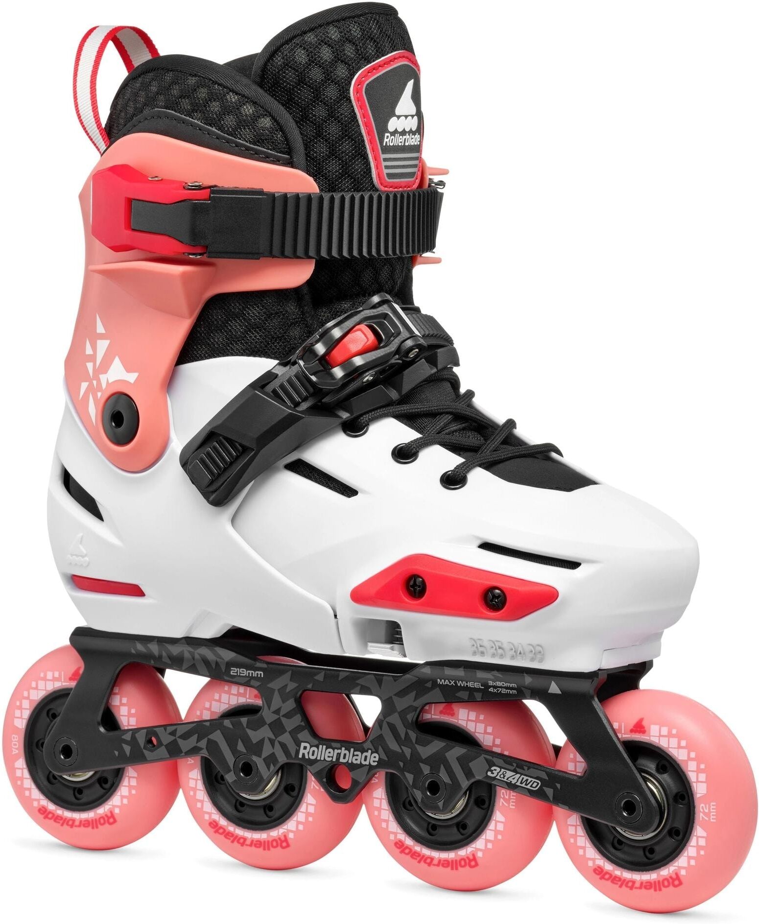 Inlineskates ROLLERBLADE "Apex 37-40", rosa (rosa, weiß), Inlineskates_Rollschuhe, Kinder, (bis ), Inlineskates rosa, weiß (bis )