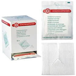 NOBA Schlitzkompressen steril 12- lagig 40 x 2 Stück - 10 x 10 cm 40X2 St