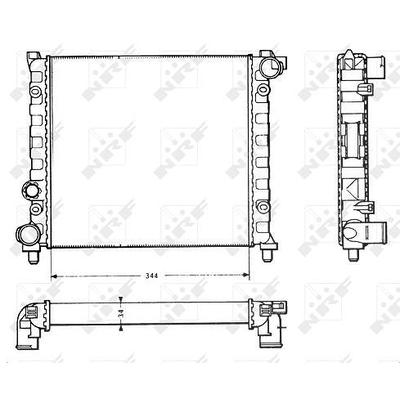 Nrf Kühler, Motorkühlung [Hersteller-Nr. 58766] für Seat