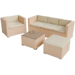 Polyrattan Lounge Punta Cana - Creme, Sand