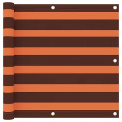vidaXL Balkon-Sichtschutz Orange und Braun 90x500 cm Oxford-Gewebe