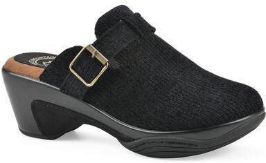 Women's Vias Slip-on Clog by White Mountain in Black Fabric (Size 9 M)