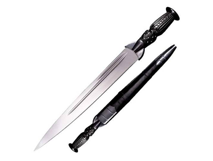 Cold Steel, Outdoormesser, Scottish Dirk, Klinge: 13 cm, Blau, Messer Für Jagd, Abenteuer, Satin Finish