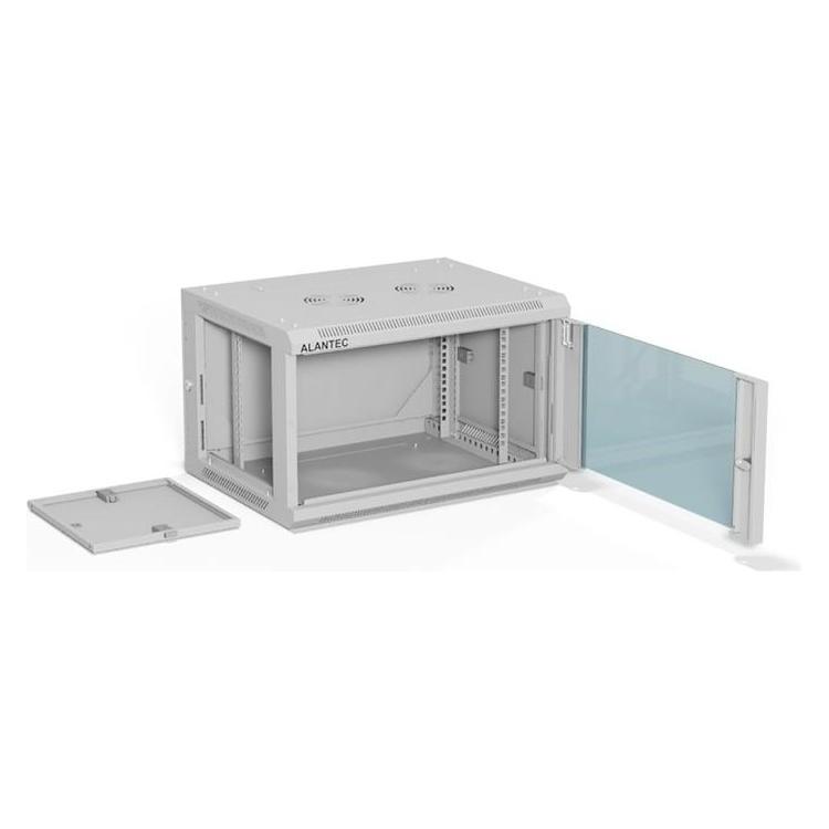 Alantec 19 -Hängeschrank 6U 600 x 450 Farbe grau (6 HE, 19 Zoll Rack) (SW-6U-600-450-01-SA)