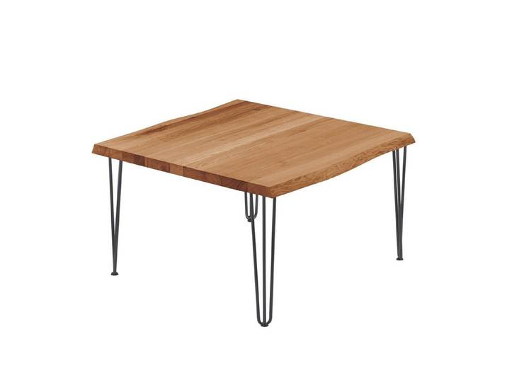 LAMO Manufaktur Baumkantentisch Creative Esstisch Massivholz inkl. Metallgestell (1 Tisch), Baumkante massiv