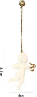 Inspire Picks Nordic Double Sided Christmas Tree Ornament Iron Angel & Soldier Hanging Decoration angel 03