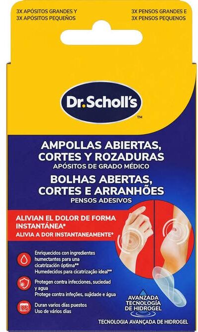Scholl Apósitos para Ampollas Cortes y Rozaduras 6 uds