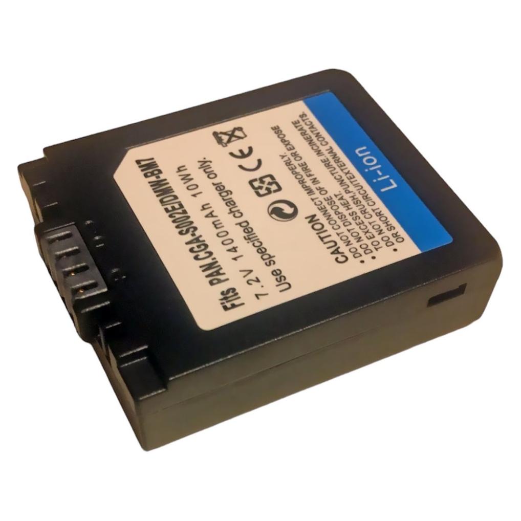 TRX Akku für Panasonic DMW-BM7/CGA-S002A/CGA-S002E, 1400 mAh (kein Original) (TRX-CGA-S002)