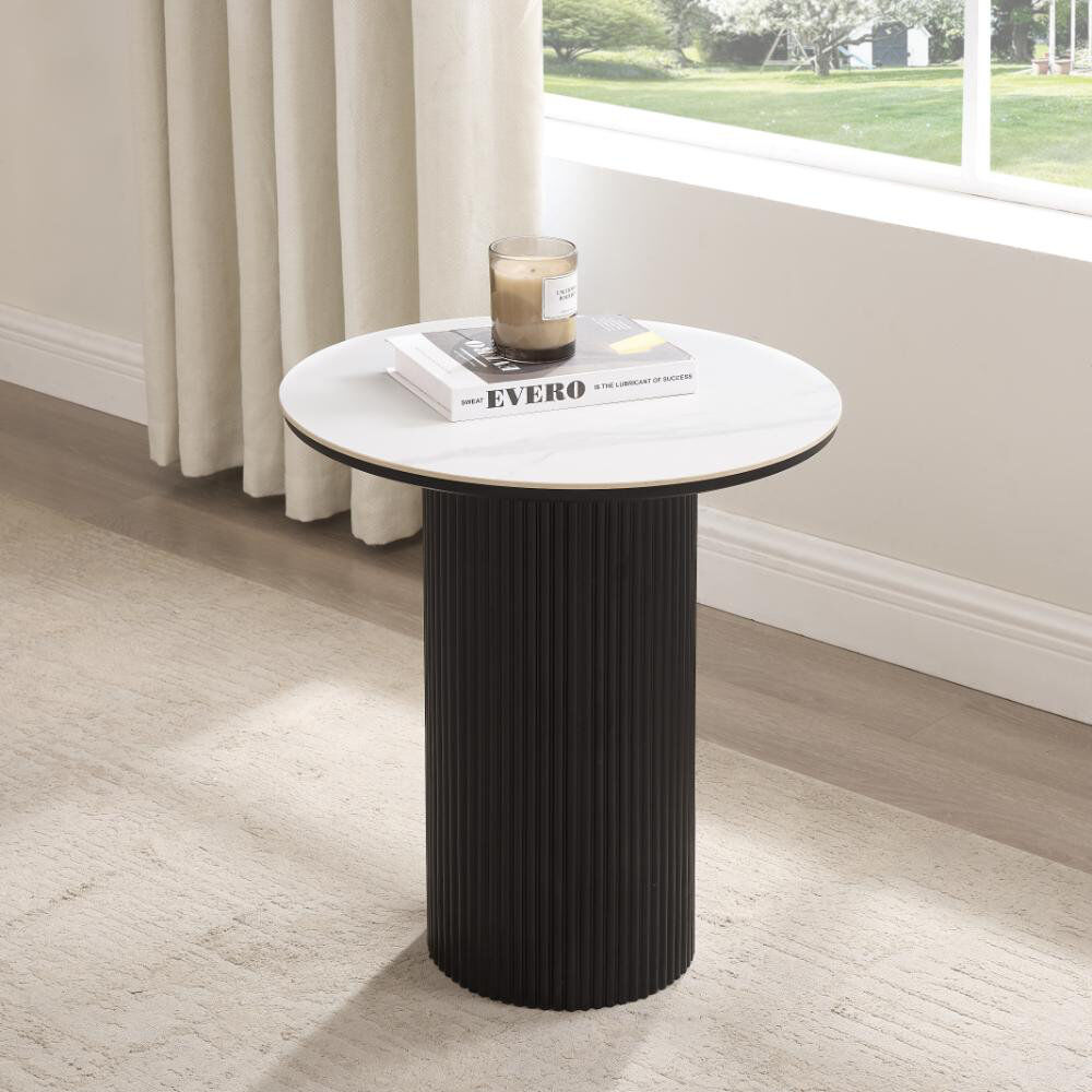 Metro Denicia Pedestal Cocktail Table White 55cm H X 50cm W X 50cm D