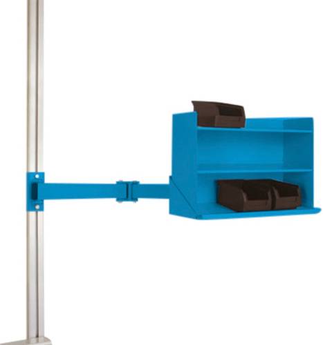 Manuflex LZ3901.5012 ESD ESD-Sichtboxen-Regal in Lichtblau RAL 5012, BxTxH = 430 x 155 x 310mm