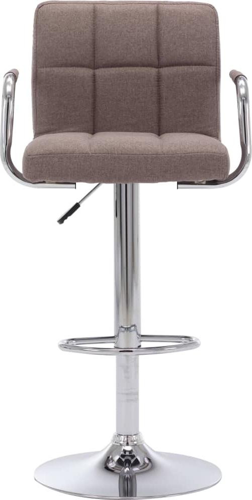vidaXL Barkruk, modern, taupe, gestoffeerd