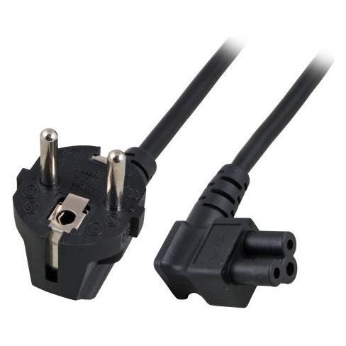 EFB Elektronik EFB Netzkabel Schutzkontakt 90°-C5 90°,sw,3,0m,3x0,75mm (3 m, CEE 7/7) (EK551.3)