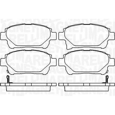 MAGNETI MARELLI Bremsbelagsatz, Scheibenbremse 363916060784 für TOYOTA