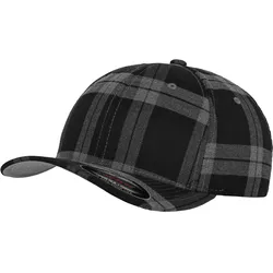 Flexfit® Tartan Plaid Cap, black/grey, S/M